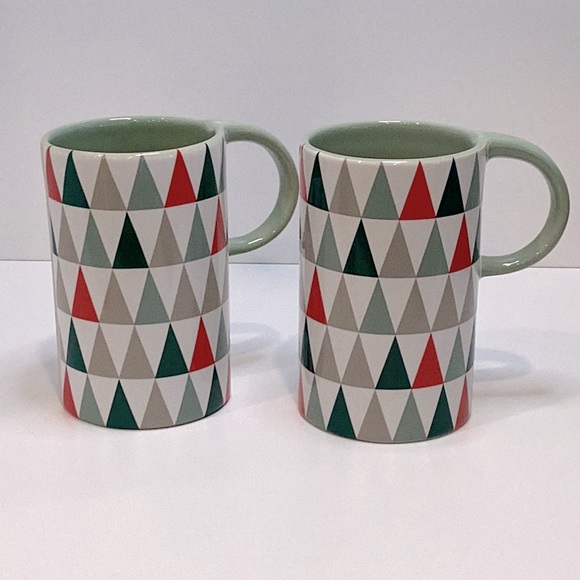 🍄 2017 Set of Starbucks Art Deco Christmas Mugs 12oz. - Picture 4 of 15